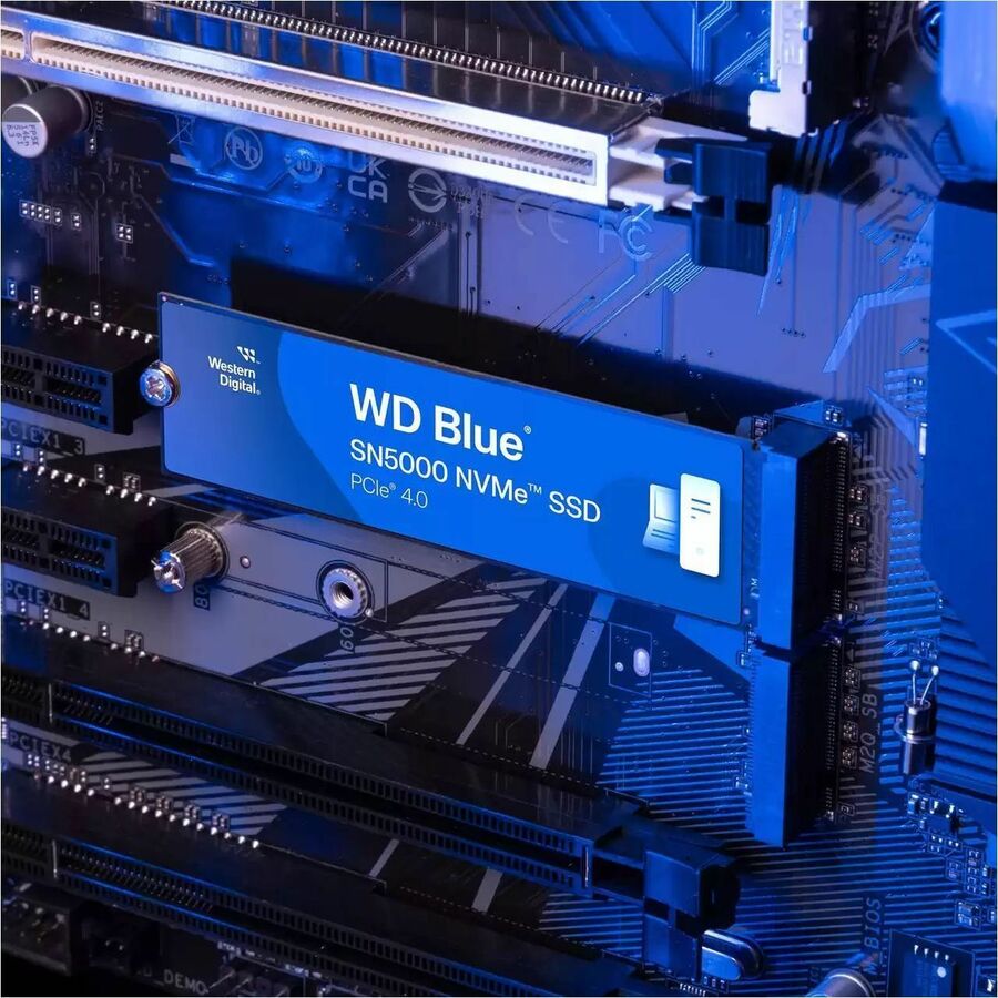 Disque SSD WD Blue SN5000 WDS200T4B0E 2 To - M.2 2280 interne - PCI Express NVMe (PCI Express NVMe 4.0 x4) WDS200T4B0E