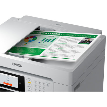 Epson ET-16600 Inkjet Multifunction Printer-Color-Copier/Fax/Scanner-4800x1200 dpi Print-Automatic Duplex Print-66000 Pages-550 sheets Input-1200 dpi Optical Scan-Color Fax-Wireless LAN-Epson Connect-Epson Email Print-Epson iPrint-Mopria C11CH72201