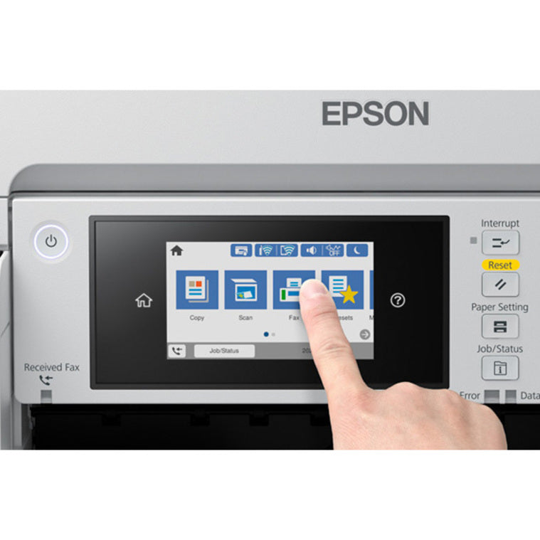 Epson ET-16600 Inkjet Multifunction Printer-Color-Copier/Fax/Scanner-4800x1200 dpi Print-Automatic Duplex Print-66000 Pages-550 sheets Input-1200 dpi Optical Scan-Color Fax-Wireless LAN-Epson Connect-Epson Email Print-Epson iPrint-Mopria C11CH72201