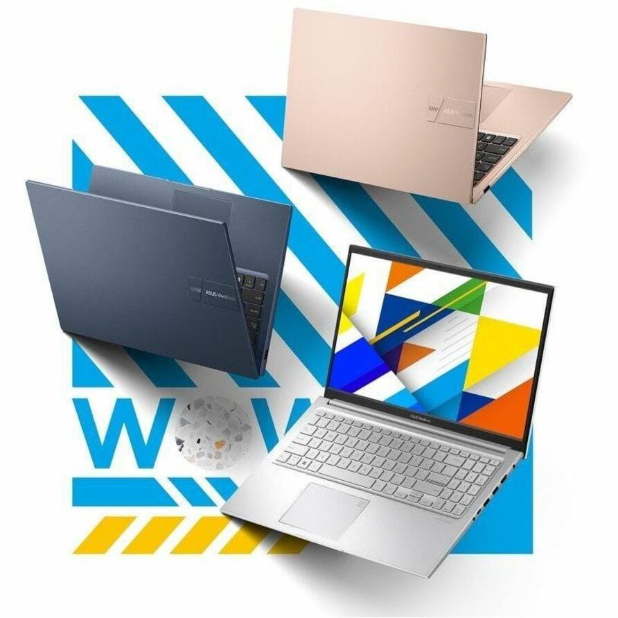 Ordinateur portable Asus VivoBook 15 X1504 X1504ZA-SS71-CB 15,6" - Full HD - Intel Core i7 12e génération i7-1255U - 8 Go - SSD 512 Go - Bleu silencieux X1504ZA-SS71-CB