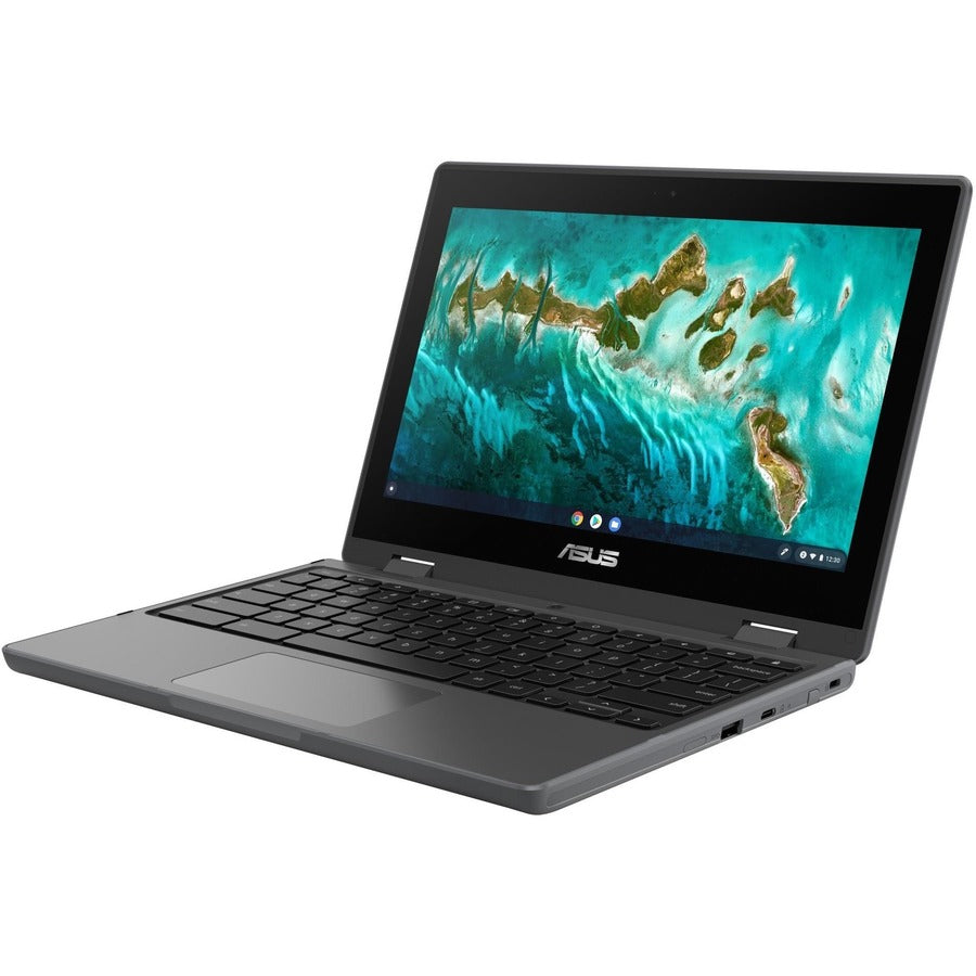 Asus Chromebook Flip CR1 CR1100FKA-C1-CA Chromebook convertible 2 en 1 à écran tactile 11,6" - HD - Intel Celeron N4500 - 4 Go - Mémoire flash 32 Go - Gris foncé CR1100FKA-C1-CA