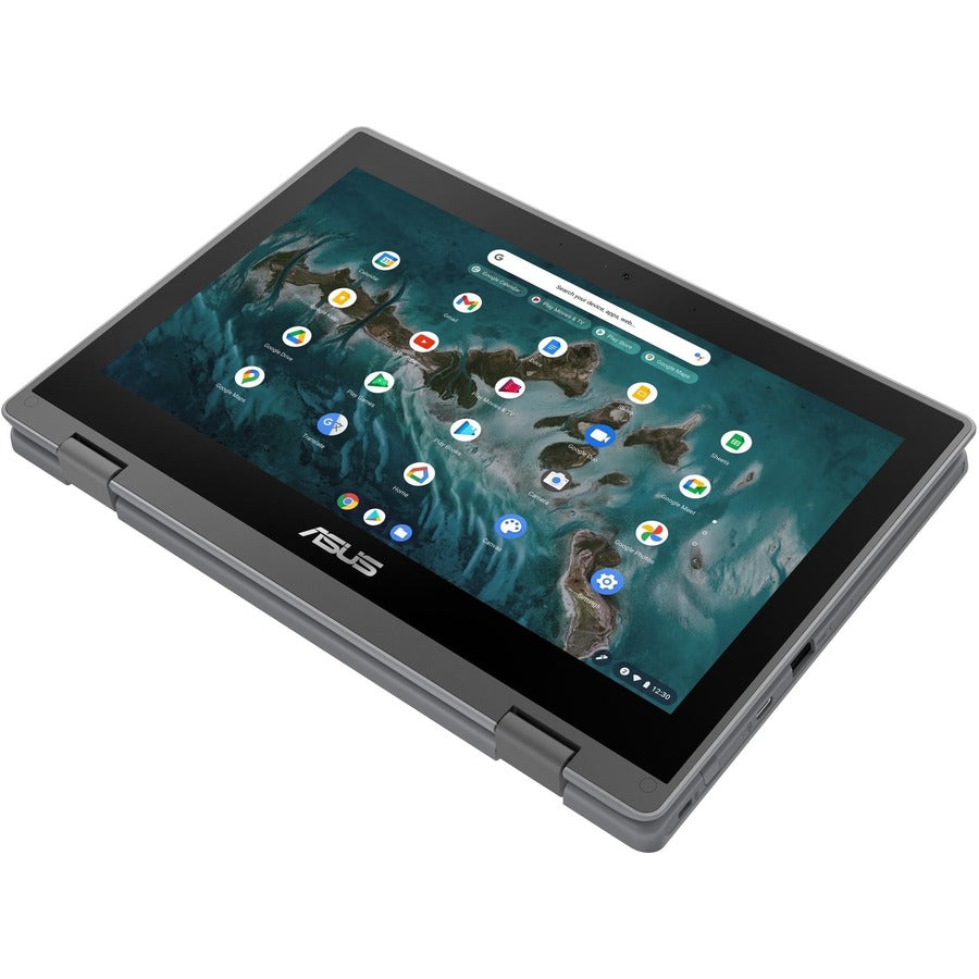 Asus Chromebook Flip CR1 CR1100FKA-C1-CA Chromebook convertible 2 en 1 à écran tactile 11,6" - HD - Intel Celeron N4500 - 4 Go - Mémoire flash 32 Go - Gris foncé CR1100FKA-C1-CA