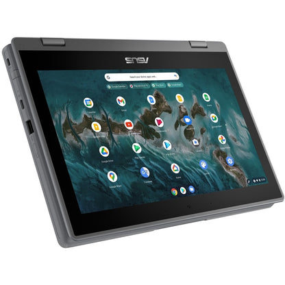 Asus Chromebook Flip CR1 CR1100FKA-C1-CA Chromebook convertible 2 en 1 à écran tactile 11,6" - HD - Intel Celeron N4500 - 4 Go - Mémoire flash 32 Go - Gris foncé CR1100FKA-C1-CA