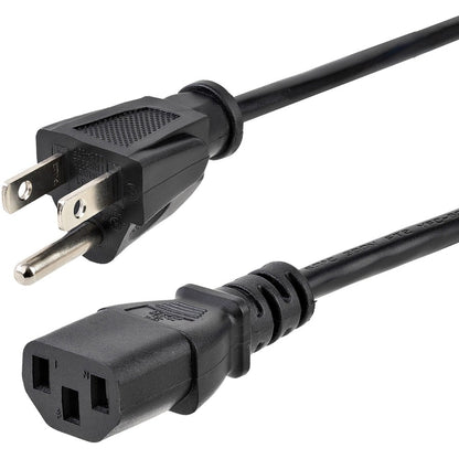 StarTech.com Câble d'alimentation robuste de 3 m (10 pi), NEMA 5-15P vers C13, 15 A 125 V 14 AWG, cordon d'alimentation secteur de remplacement pour ordinateur, câble d'alimentation PC PXT1011410