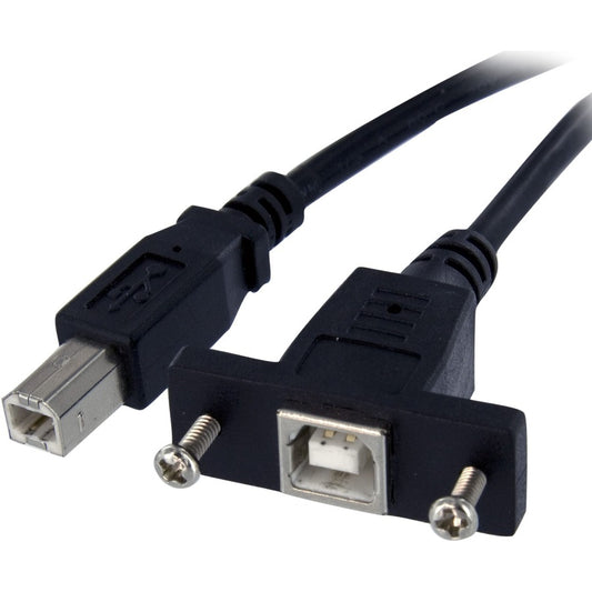 Câble USB B vers B pour montage sur panneau StarTech.com de 30 cm - F/M USBPNLBFBM1
