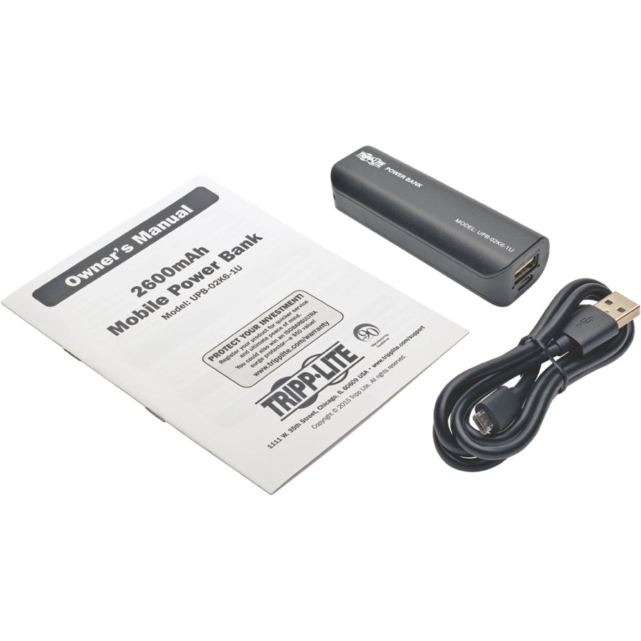 Chargeur de batterie USB portable Tripp Lite by Eaton 2600 mAh UPB-02K6-1U