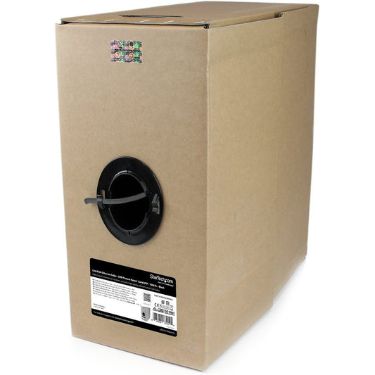 Câble Ethernet Cat 6 en vrac StarTech.com - 304,8 m - Solide - Classement au feu Plenum CMP/FT6 - Vérifié ETL - Noir - Conforme TAA WIRC6CMPBLK