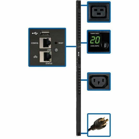 PDU 24 prises Tripp Lite par Eaton PDUMV20HVNETLX PDUMV20HVNETLX