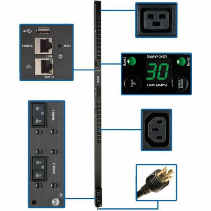PDU 24 prises Tripp Lite par Eaton PDUMV30HVNETLX PDUMV30HVNETLX