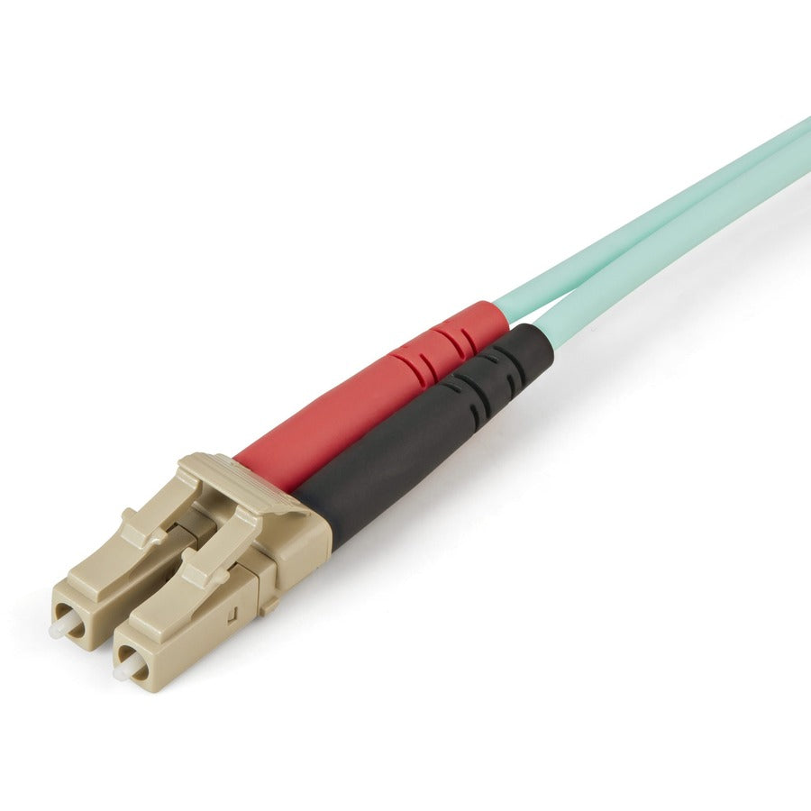 Câble à fibre optique multimode LC/UPC vers LC/UPC OM4 de 2 m (6 pi), 50/125 µm, 100G, faible perte d'insertion, cordon de raccordement à fibre optique LSZH 450FBLCLC2