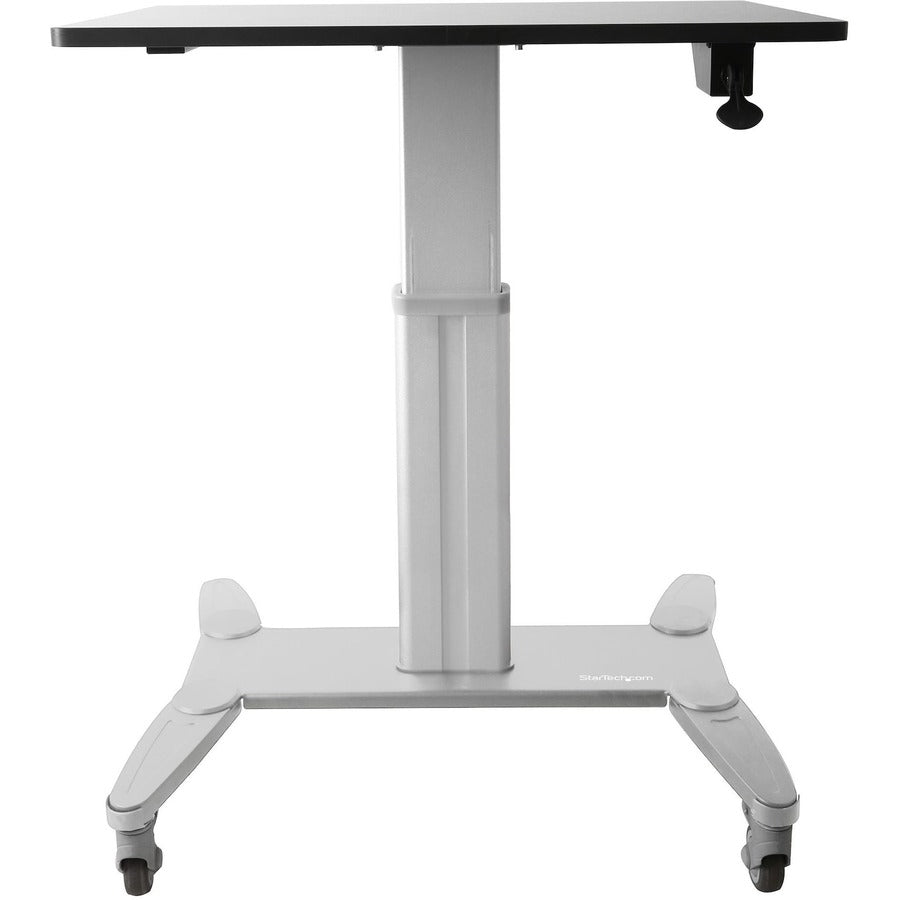 StarTech.com Bureau debout mobile - Chariot ergonomique portable assis-debout réglable en hauteur sur roulettes - Station de travail roulante pour ordinateur/ordinateur portable STSCART