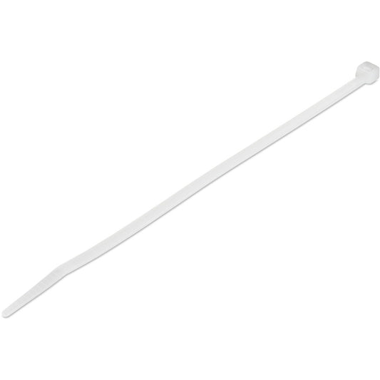 StarTech.com Colliers de serrage de 20 cm, diamètre 55 mm, résistance à la traction 22 kg, colliers de serrage autobloquants en nylon, homologués UL, lot de 100, blanc CBMZT8N