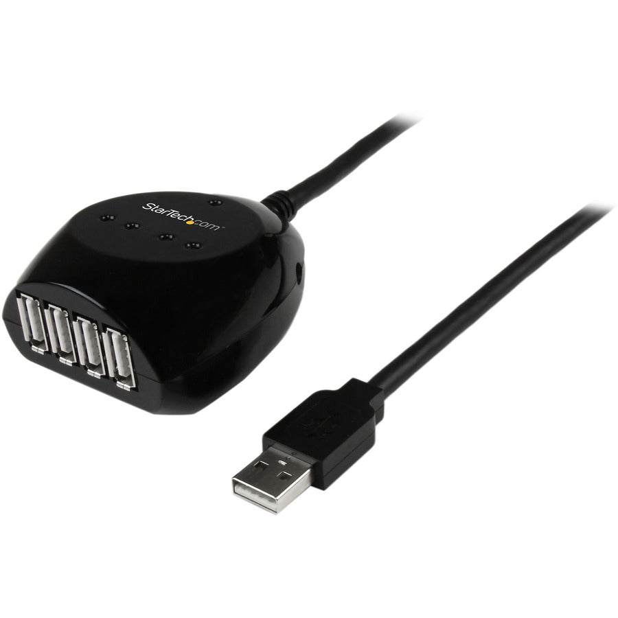 Câble USB 2.0 actif StarTech.com de 15 m avec hub à 4 ports USB2EXT4P15M