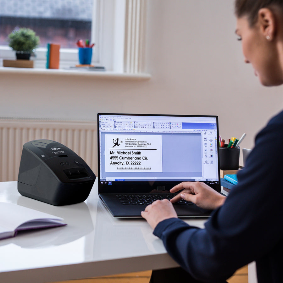 Imprimante thermique directe de bureau Brother QL-600 - Monochrome - Impression d'étiquettes - USB QL-600