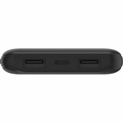 Chargeur portatif Belkin 15 W USB-C 3 ports - 10 000 mAh - 1 x USB-C (15 W), 2 x USB-A (10 W) - Chargeur portable - avec câble USB-C - Noir BPB011BTBK