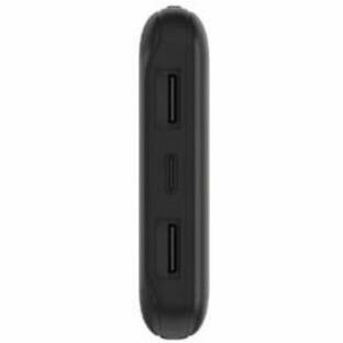 Chargeur portatif Belkin 15 W USB-C 3 ports - 10 000 mAh - 1 x USB-C (15 W), 2 x USB-A (10 W) - Chargeur portable - avec câble USB-C - Noir BPB011BTBK