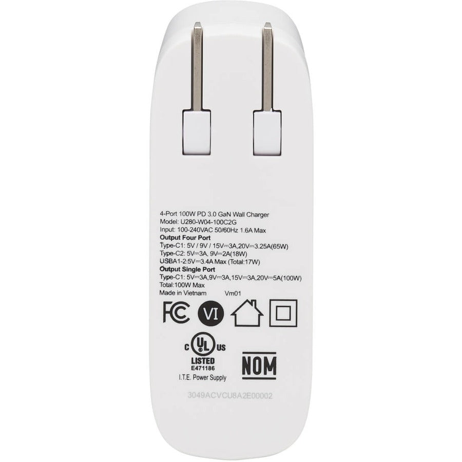 Adaptateur secteur Tripp Lite par Eaton U280-W04-100C2G U280-W04-100C2G