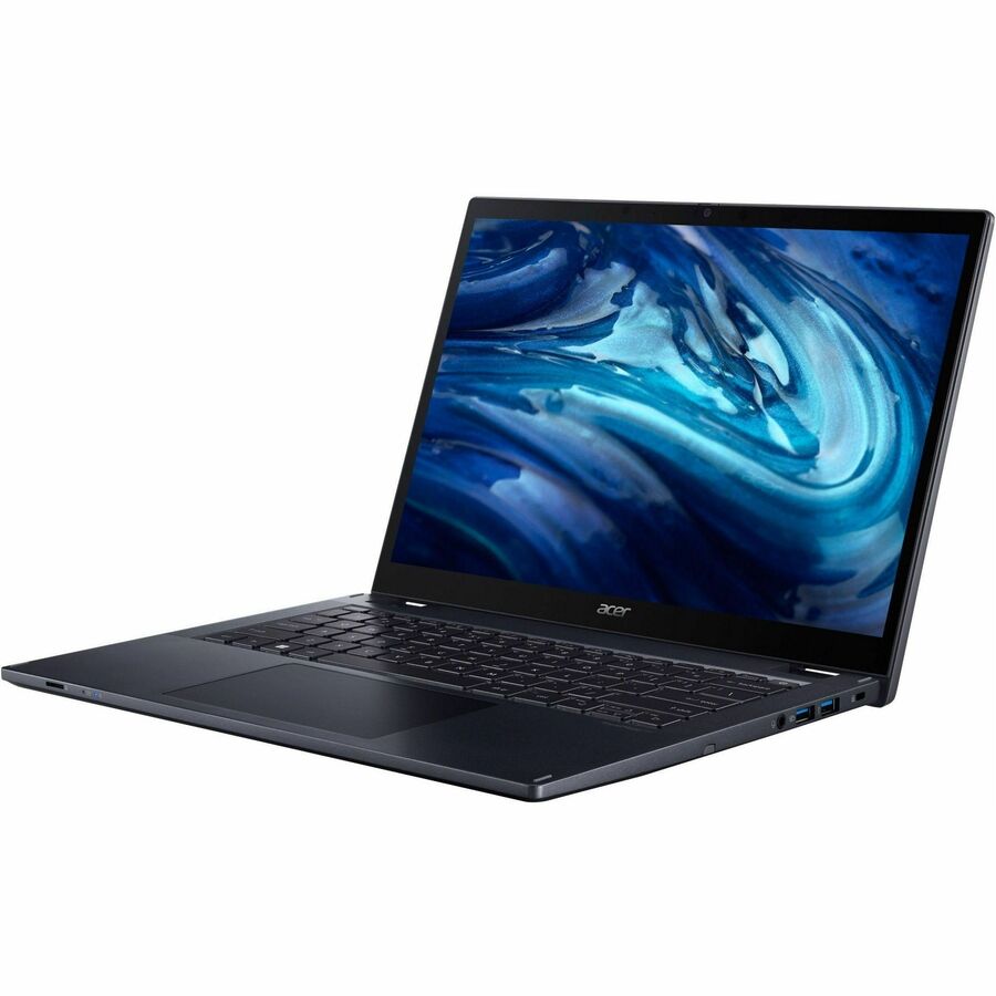 Acer TravelMate Spin P4 P414RN-41 TMP414RN-41-R6EK Ordinateur portable convertible 2 en 1 à écran tactile 14" - WUXGA - AMD Ryzen 5 PRO 6650U - 16 Go - SSD 512 Go - Clavier anglais - Bleu ardoise NX.VUTAA.002