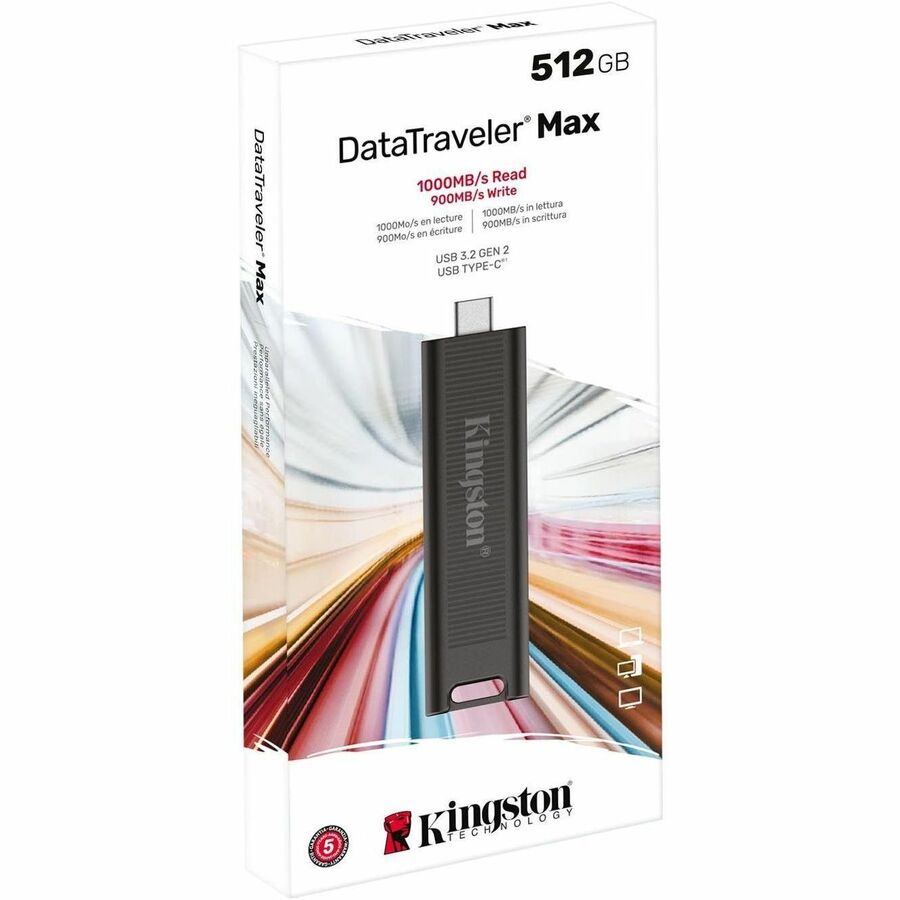 Clé USB 3.2 (2e génération) Type C Kingston DataTraveler Max 512 Go DTMAX/512GBCR