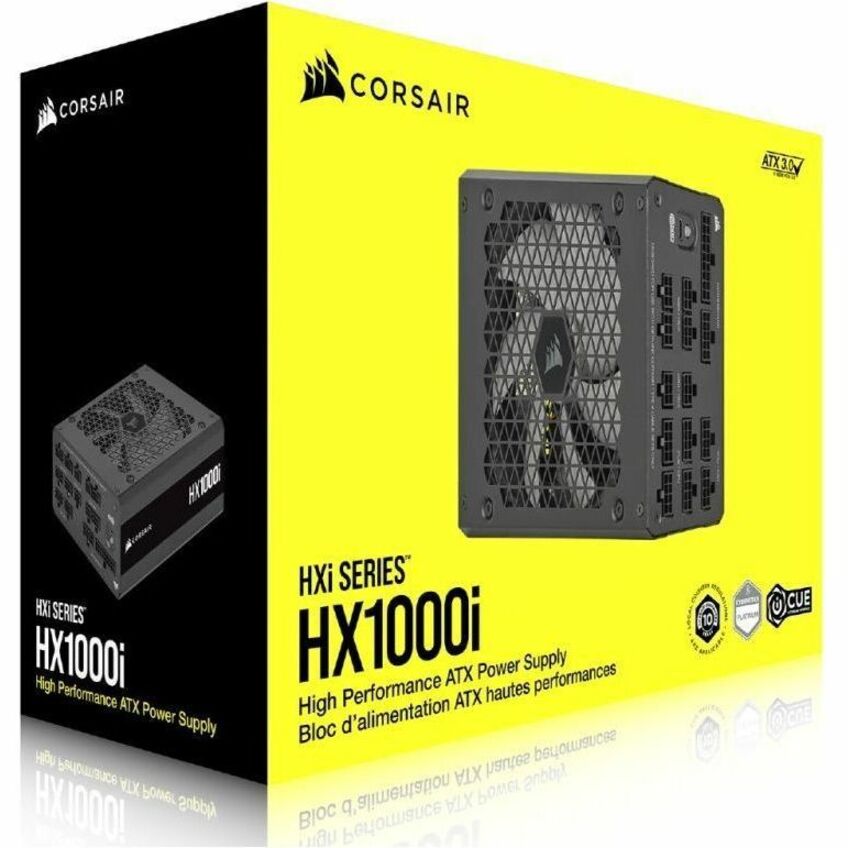 Alimentation PC ATX 1 000 W entièrement modulaire et à très faible bruit Corsair HX1000i CP-9020259-NA
