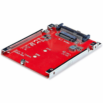 Adaptateur StarTech.com M.2 vers U.3, pour SSD M.2 NVMe, disque PCIe M.2 vers U.3 2,5 pouces (SFF-TA-1001), adaptateur/convertisseur hôte, conforme TAA 1M25-U3-M2-ADAPTER