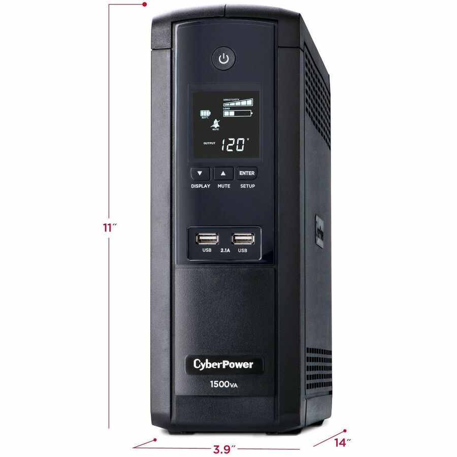 Onduleur mini-tour 1 500 VA CyberPower LCD intelligent BRG1500AVRLD2 BRG1500AVRLCD2