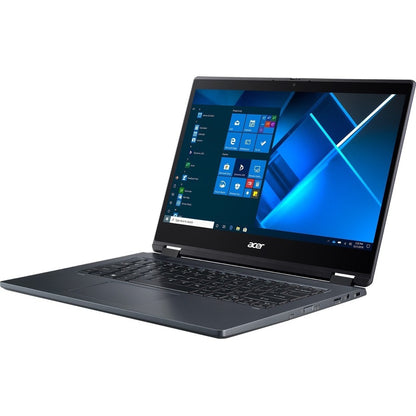 Acer TravelMate Spin P4 P414RN-51 TMP414RNA-51-77CJ Ordinateur portable convertible 2 en 1 à écran tactile 14" - Full HD - Intel Core i7 11e génération i7-1165G7 - 16 Go - SSD 512 Go - Clavier anglais - Bleu ardoise NX.VTSAA.004