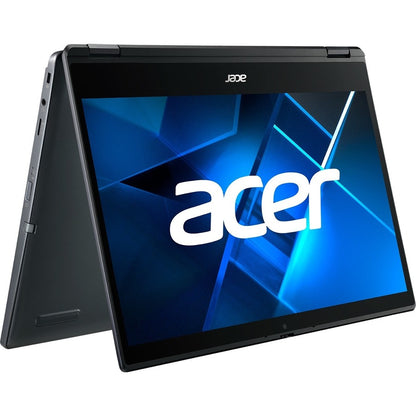 Acer TravelMate Spin P4 P414RN-51 TMP414RNA-51-77CJ Ordinateur portable convertible 2 en 1 à écran tactile 14" - Full HD - Intel Core i7 11e génération i7-1165G7 - 16 Go - SSD 512 Go - Clavier anglais - Bleu ardoise NX.VTSAA.004