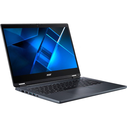 Acer TravelMate Spin P4 P414RN-51 TMP414RNA-51-77CJ Ordinateur portable convertible 2 en 1 à écran tactile 14" - Full HD - Intel Core i7 11e génération i7-1165G7 - 16 Go - SSD 512 Go - Clavier anglais - Bleu ardoise NX.VTSAA.004