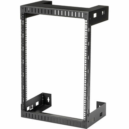 StarTech.com Rack réseau mural robuste à 2 montants 15U, rack serveur à cadre ouvert de 19 pouces pour équipement informatique, rack de données à montage mural ~ RK15WALLO