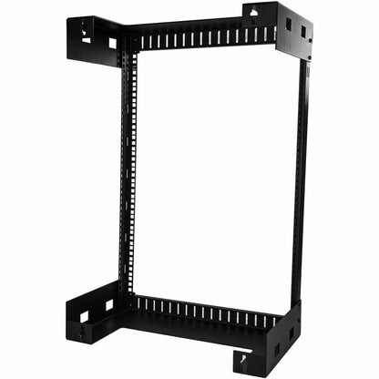 StarTech.com Rack réseau mural robuste à 2 montants 15U, rack serveur à cadre ouvert de 19 pouces pour équipement informatique, rack de données à montage mural ~ RK15WALLO