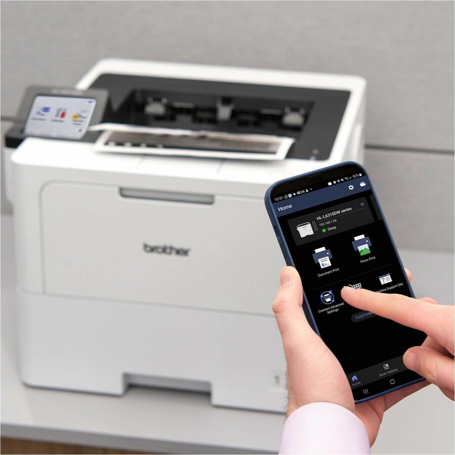 Brother HL HL-L6310DW Desktop Wireless Laser Printer - Monochrome HLL6310DW