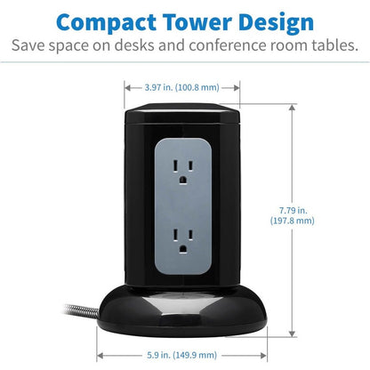 Parasurtenseur/protecteur de surtension à 6 prises Tripp Lite par Eaton Protect It! TLP606UCTOWER TLP606UCTOWER