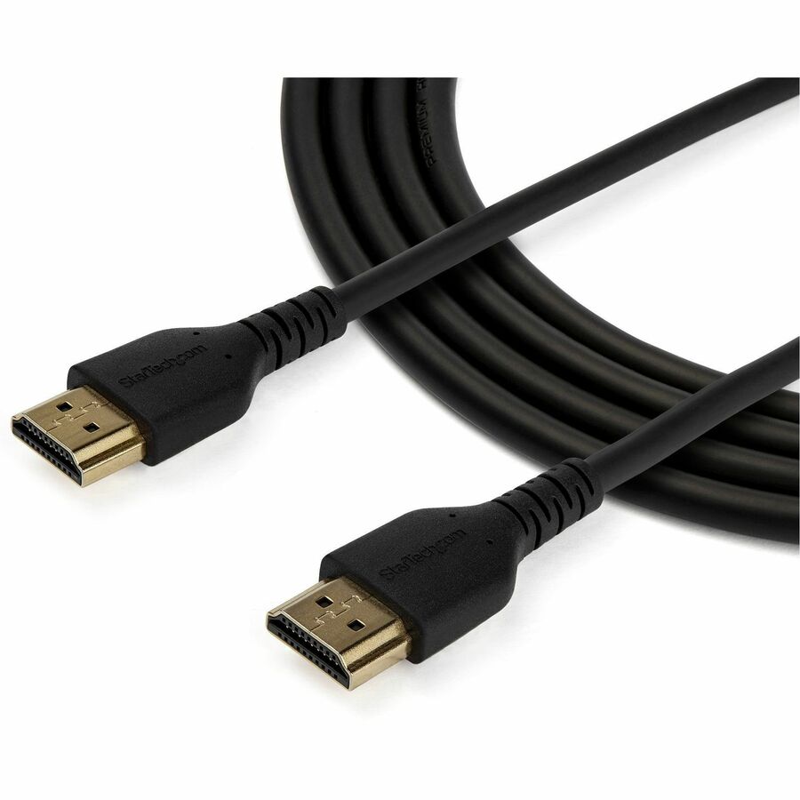 Câble HDMI 2.0 certifié de qualité supérieure StarTech.com de 1,5 m (4,9 pi) avec Ethernet, cordon d'écran UHD 4K 60 Hz haute vitesse, HDR10, durable/robuste, M/M RHDMM150CMP