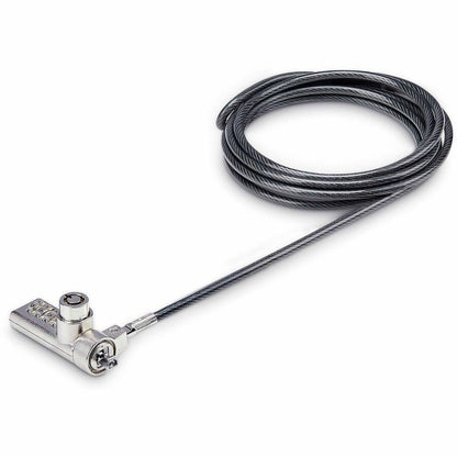 StarTech.com Lot de 10 câbles de sécurité à double accès pour ordinateur portable, 2 m, à clés identiques et à combinaison, pour appareils à fente K, antivol DUALKA10-LAPTOP-LOCK