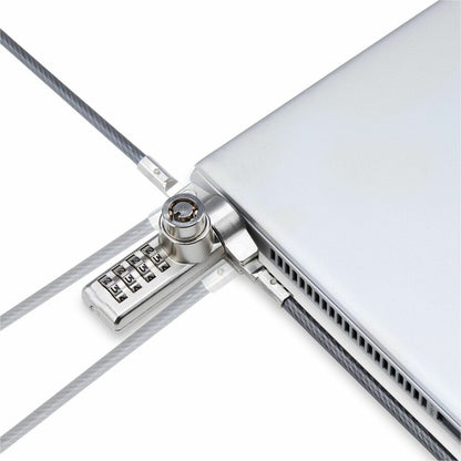 StarTech.com Lot de 10 câbles de sécurité à double accès pour ordinateur portable, 2 m, à clés identiques et à combinaison, pour appareils à fente K, antivol DUALKA10-LAPTOP-LOCK