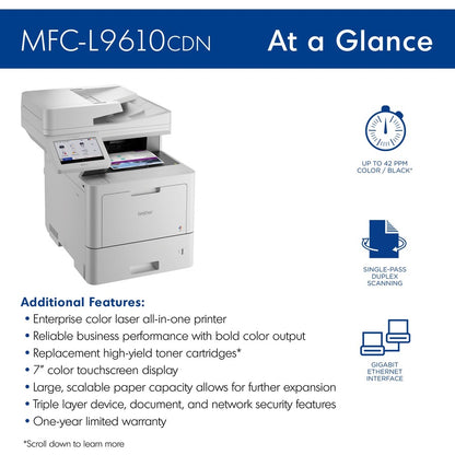 Brother MFC-L9610CDN Laser Multifunction Printer - Color MFCL9610CDN