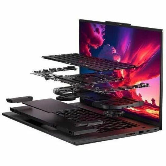 Station de travail mobile Lenovo ThinkPad P1 Gen 7 21KV0003US 16" - WUXGA - Intel Core Ultra 7 155H - Plateforme Intel Evo - 16 Go - SSD 512 Go - Clavier anglais - Noir 21KV0003US