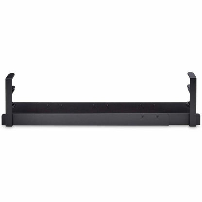 StarTech.com Under Desk Cable Management Tray, Length Adjustable, Clamp-On Installation, No Drilling Required, Black CALB-DESK-CABLE-TRAY