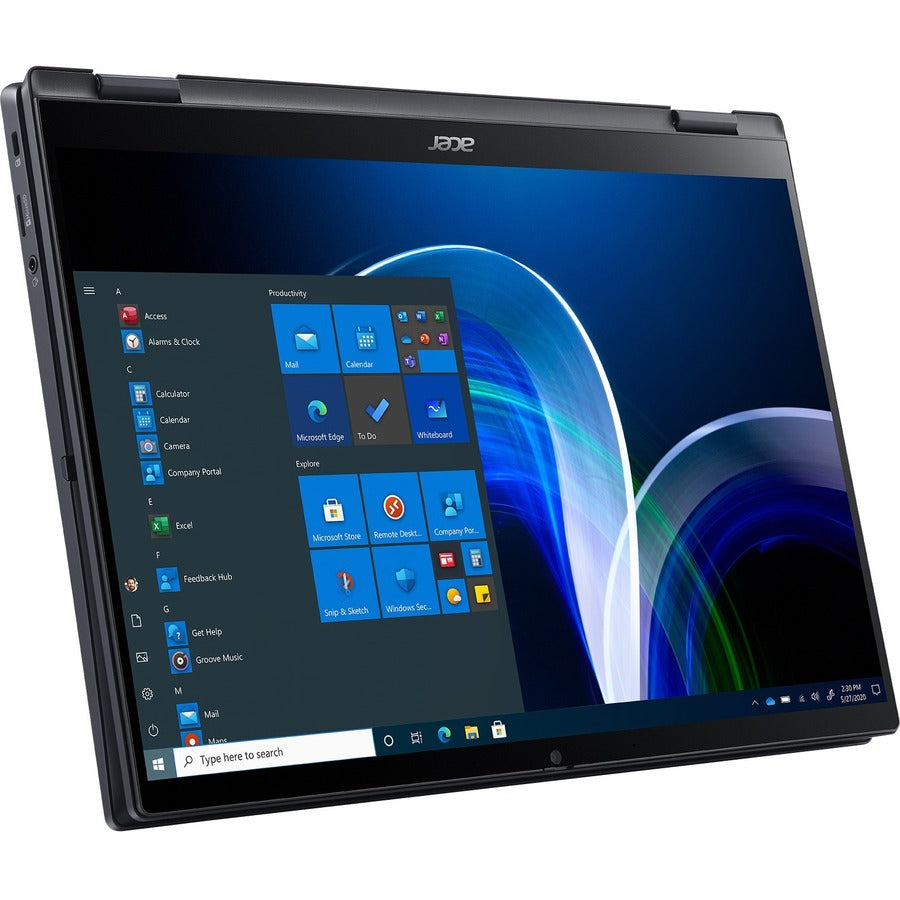 Acer TravelMate Spin P6 P614RN-52 TMP614RN-52-73LE Ordinateur portable convertible 2 en 1 à écran tactile 14" - WUXGA - Intel Core i7 11e génération i7-1165G7 - 32 Go - SSD 1 To - Clavier anglais - Noir NX.VT1AA.006