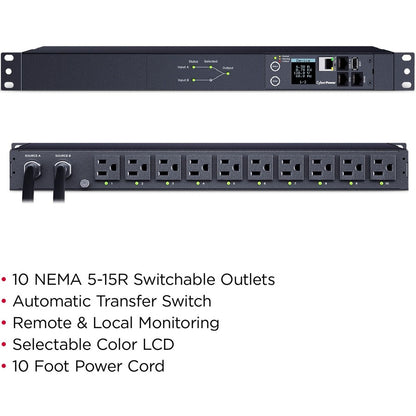 PDU ATS commuté CyberPower PDU44001 PDU 10 prises PDU44001