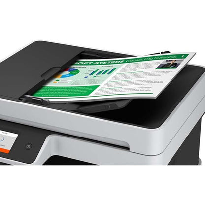 Epson EcoTank Pro ET-5150 Inkjet Multifunction Printer-Color-White-Copier/Scanner-4800x1200 dpi Print-Automatic Duplex Print-33000 Pages-250 sheets Input-Color Flatbed Scanner-1200 dpi Optical Scan-Wireless LAN-Epson Connect-Mopria C11CJ89201