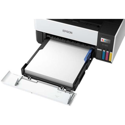 Epson EcoTank Pro ET-5150 Inkjet Multifunction Printer-Color-White-Copier/Scanner-4800x1200 dpi Print-Automatic Duplex Print-33000 Pages-250 sheets Input-Color Flatbed Scanner-1200 dpi Optical Scan-Wireless LAN-Epson Connect-Mopria C11CJ89201