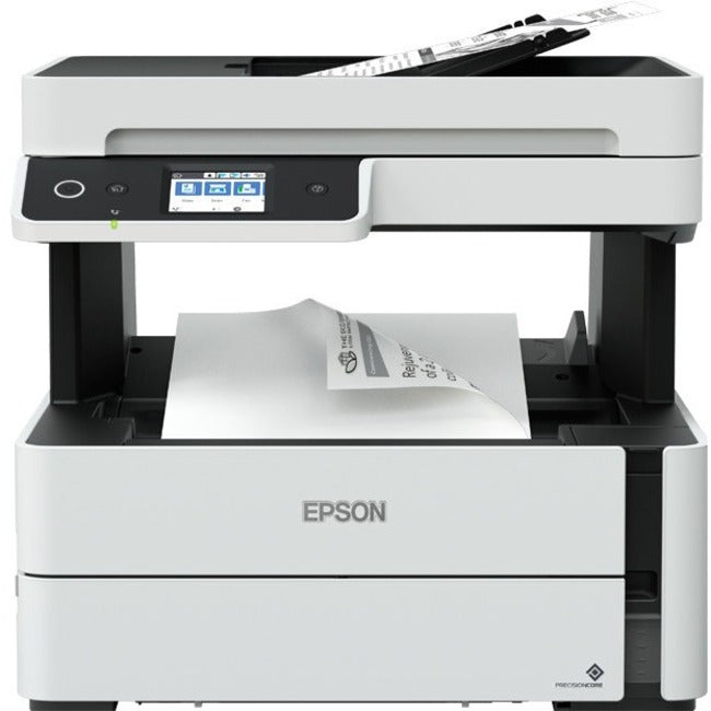 Epson ET-M3170 Inkjet Multifunction Printer-Monochrome-Copier/Fax/Scanner-1200x2400 dpi Print-Automatic Duplex Print-251 sheets Input-1200 dpi Optical Scan-Wireless LAN-Epson Connect-Epson Email Print-Epson iPrint-Epson Remote Print C11CG92201