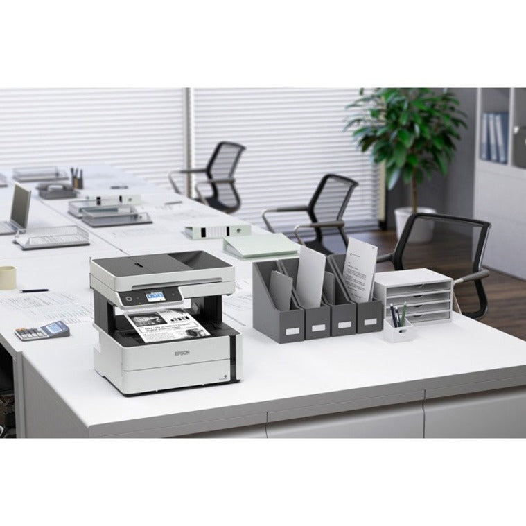 Epson ET-M3170 Inkjet Multifunction Printer-Monochrome-Copier/Fax/Scanner-1200x2400 dpi Print-Automatic Duplex Print-251 sheets Input-1200 dpi Optical Scan-Wireless LAN-Epson Connect-Epson Email Print-Epson iPrint-Epson Remote Print C11CG92201
