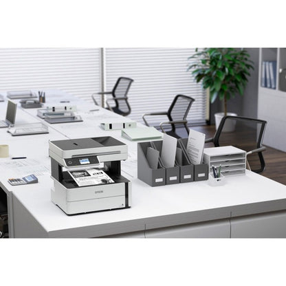 Epson ET-M3170 Inkjet Multifunction Printer-Monochrome-Copier/Fax/Scanner-1200x2400 dpi Print-Automatic Duplex Print-251 sheets Input-1200 dpi Optical Scan-Wireless LAN-Epson Connect-Epson Email Print-Epson iPrint-Epson Remote Print C11CG92201