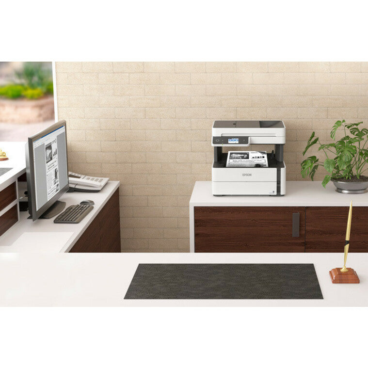Epson ET-M3170 Inkjet Multifunction Printer-Monochrome-Copier/Fax/Scanner-1200x2400 dpi Print-Automatic Duplex Print-251 sheets Input-1200 dpi Optical Scan-Wireless LAN-Epson Connect-Epson Email Print-Epson iPrint-Epson Remote Print C11CG92201