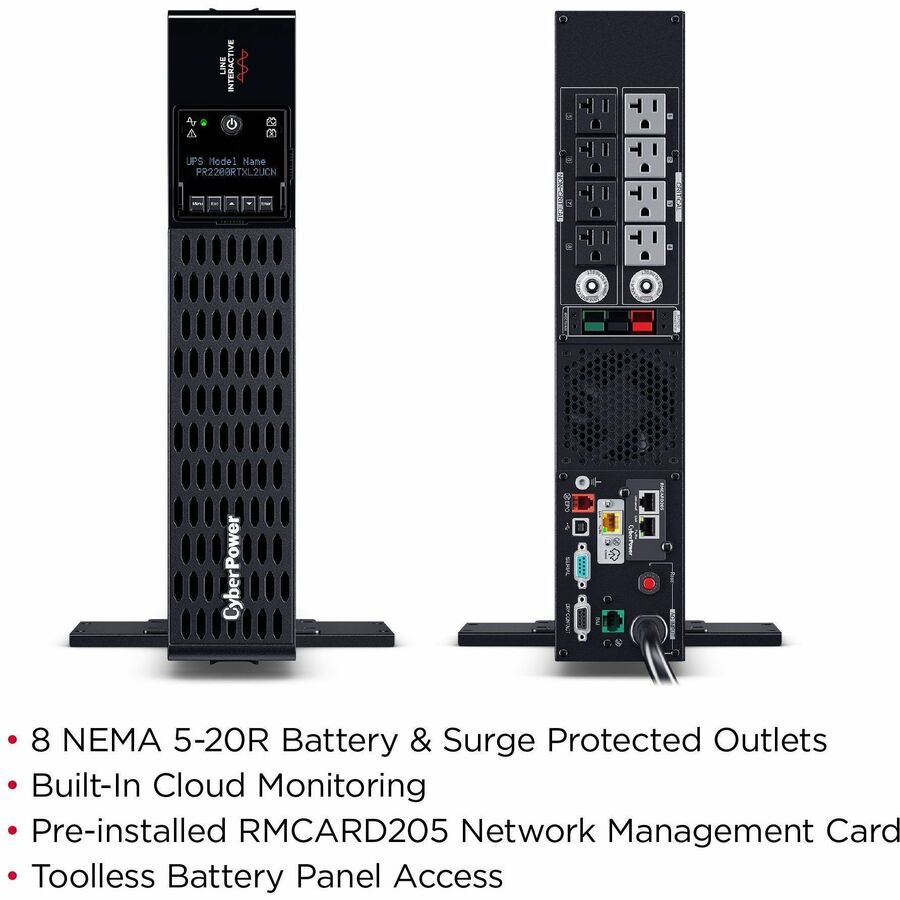 CyberPower Nouvel onduleur Smart App Sinewave PR2200RTXL2UCN 2200 VA Onduleur convertible tour/rack PR2200RTXL2UCN