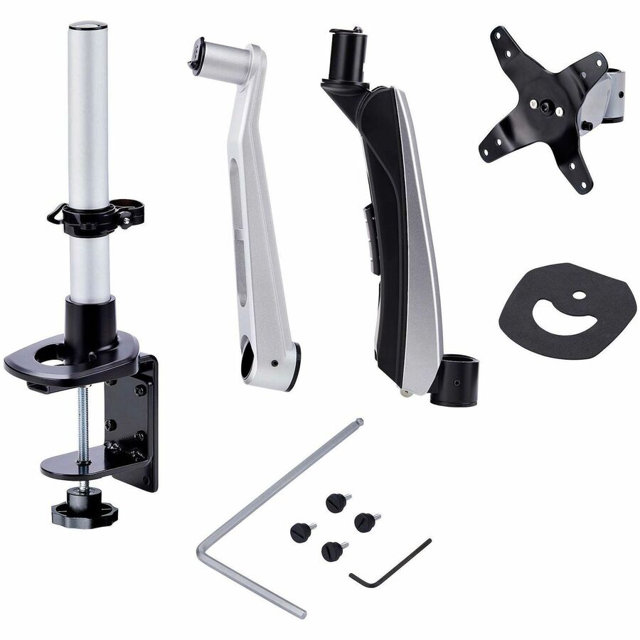 StarTech.com Support de bureau pour écran ultra large 27 pouces 16:9/30 pouces 21:9, VESA 75 x 75/100 x 100, bras réglables sans outil 1MP1ACG-MONITOR-ARM