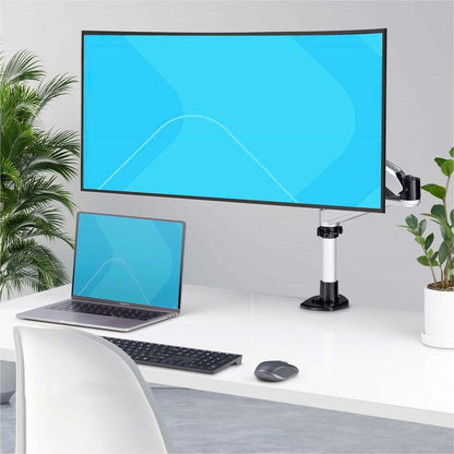 StarTech.com Support de bureau pour écran ultra large 27 pouces 16:9/30 pouces 21:9, VESA 75 x 75/100 x 100, bras réglables sans outil 1MP1ACG-MONITOR-ARM
